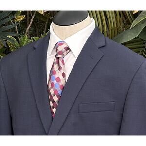 Jos A Bank Travel Tech Sport Coat 46 R Slim Fit Navy